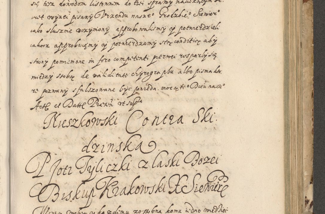 Zdjęcie nr 392 dla obiektu archiwalnego: Acta actorum causarum spiritualium, civilium, criminalium, obligationum, quiettationum, inscriptionum, cessionum, decimarum, testamentorum, Illustrissimi et Reverendissimi Domini Domini Martini Szyszkowski Dei &amp; Apostolicae Sedis gratia Episcopi Cracovienisis Ducis Severiensis in annis 1617, 1618, 1619. Tomus Primus.