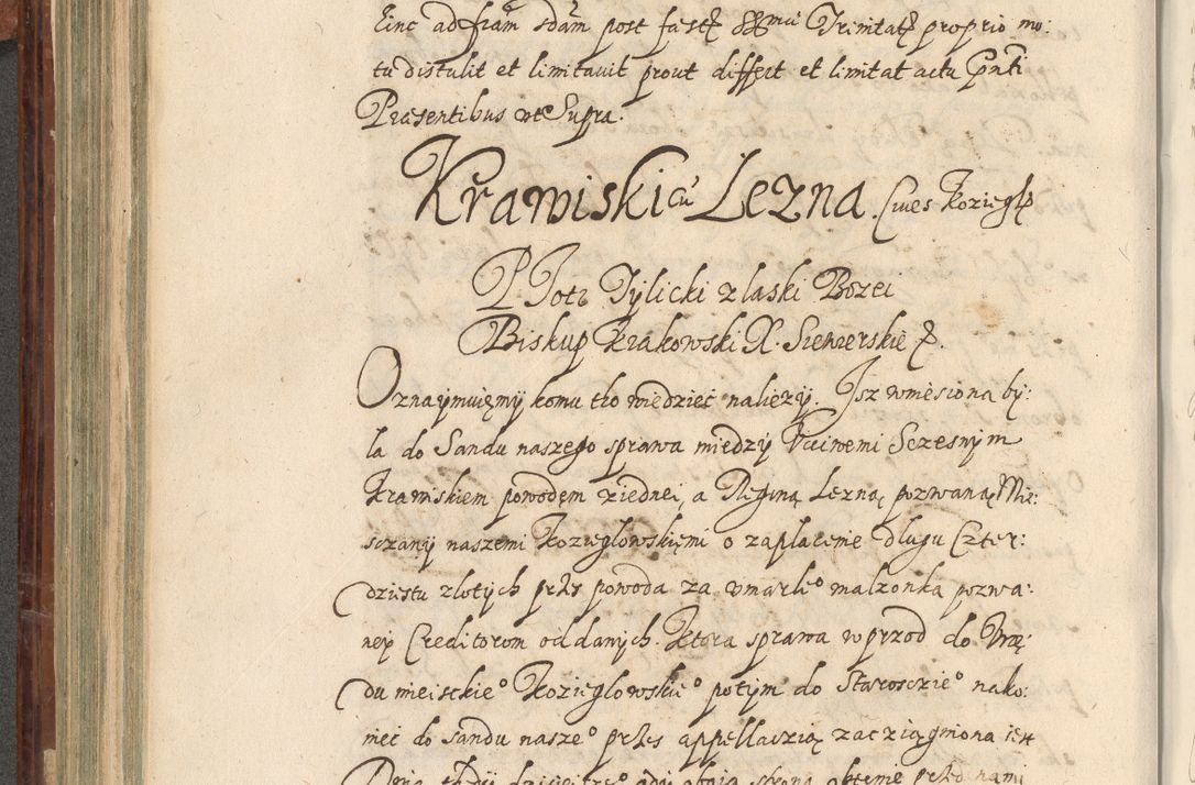 Zdjęcie nr 367 dla obiektu archiwalnego: Acta actorum causarum spiritualium, civilium, criminalium, obligationum, quiettationum, inscriptionum, cessionum, decimarum, testamentorum, Illustrissimi et Reverendissimi Domini Domini Martini Szyszkowski Dei &amp; Apostolicae Sedis gratia Episcopi Cracovienisis Ducis Severiensis in annis 1617, 1618, 1619. Tomus Primus.