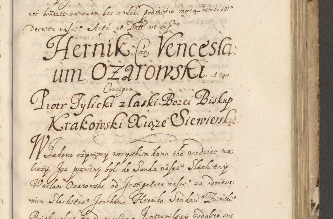 Zdjęcie nr 356 dla obiektu archiwalnego: Acta actorum causarum spiritualium, civilium, criminalium, obligationum, quiettationum, inscriptionum, cessionum, decimarum, testamentorum, Illustrissimi et Reverendissimi Domini Domini Martini Szyszkowski Dei &amp; Apostolicae Sedis gratia Episcopi Cracovienisis Ducis Severiensis in annis 1617, 1618, 1619. Tomus Primus.