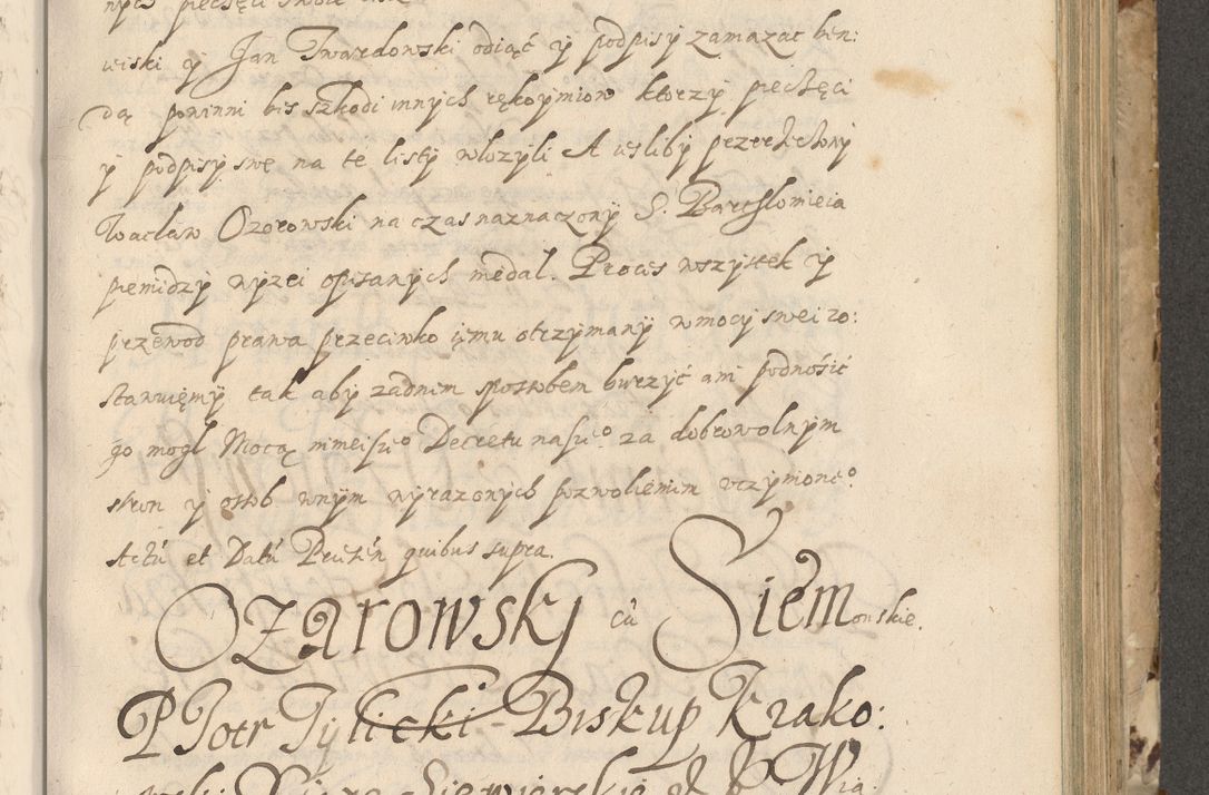 Zdjęcie nr 352 dla obiektu archiwalnego: Acta actorum causarum spiritualium, civilium, criminalium, obligationum, quiettationum, inscriptionum, cessionum, decimarum, testamentorum, Illustrissimi et Reverendissimi Domini Domini Martini Szyszkowski Dei &amp; Apostolicae Sedis gratia Episcopi Cracovienisis Ducis Severiensis in annis 1617, 1618, 1619. Tomus Primus.