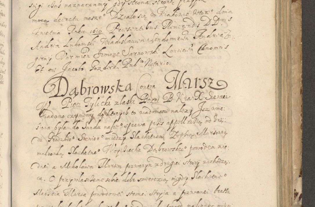 Zdjęcie nr 346 dla obiektu archiwalnego: Acta actorum causarum spiritualium, civilium, criminalium, obligationum, quiettationum, inscriptionum, cessionum, decimarum, testamentorum, Illustrissimi et Reverendissimi Domini Domini Martini Szyszkowski Dei &amp; Apostolicae Sedis gratia Episcopi Cracovienisis Ducis Severiensis in annis 1617, 1618, 1619. Tomus Primus.