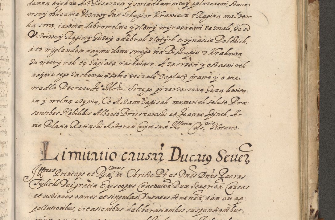 Zdjęcie nr 604 dla obiektu archiwalnego: Acta actorum causarum spiritualium, civilium, criminalium, obligationum, quiettationum, inscriptionum, cessionum, decimarum, testamentorum, Illustrissimi et Reverendissimi Domini Domini Martini Szyszkowski Dei &amp; Apostolicae Sedis gratia Episcopi Cracovienisis Ducis Severiensis in annis 1617, 1618, 1619. Tomus Primus.