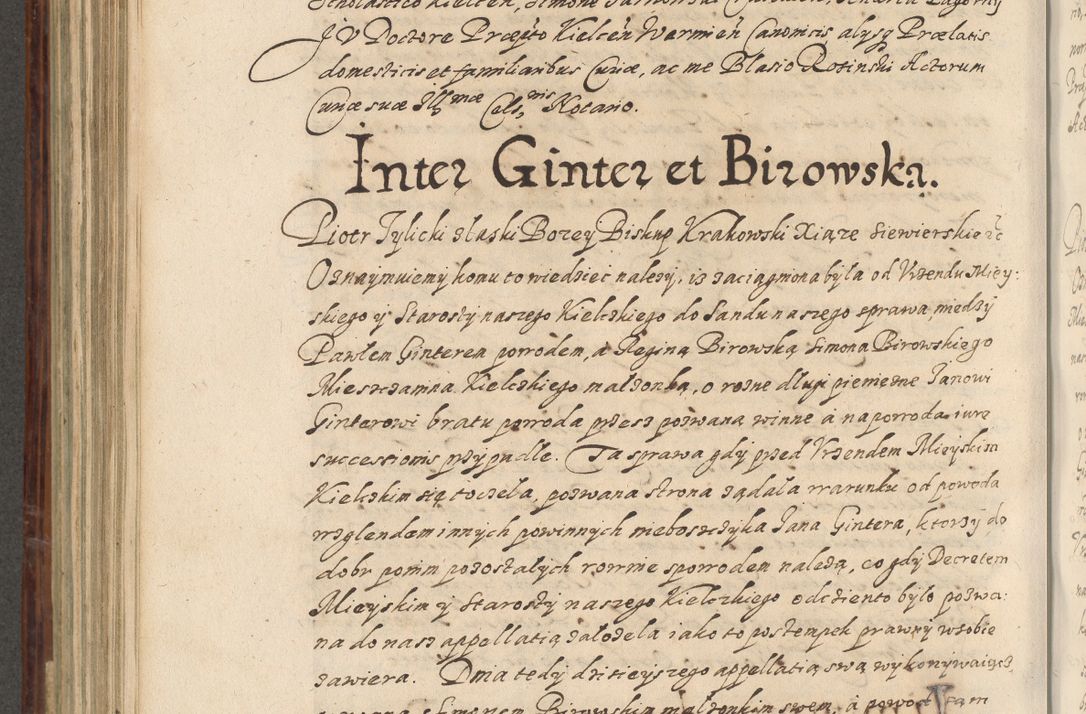 Zdjęcie nr 609 dla obiektu archiwalnego: Acta actorum causarum spiritualium, civilium, criminalium, obligationum, quiettationum, inscriptionum, cessionum, decimarum, testamentorum, Illustrissimi et Reverendissimi Domini Domini Martini Szyszkowski Dei &amp; Apostolicae Sedis gratia Episcopi Cracovienisis Ducis Severiensis in annis 1617, 1618, 1619. Tomus Primus.