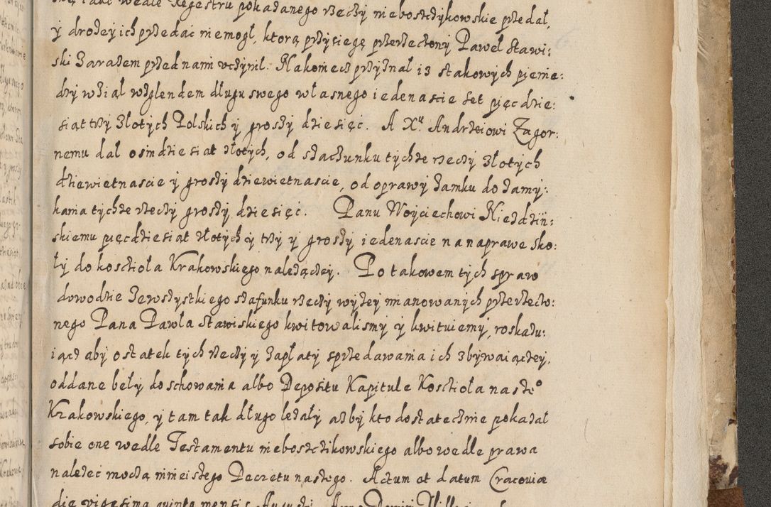 Zdjęcie nr 940 dla obiektu archiwalnego: Acta actorum causarum spiritualium, civilium, criminalium, obligationum, quiettationum, inscriptionum, cessionum, decimarum, testamentorum, Illustrissimi et Reverendissimi Domini Domini Martini Szyszkowski Dei &amp; Apostolicae Sedis gratia Episcopi Cracovienisis Ducis Severiensis in annis 1617, 1618, 1619. Tomus Primus.