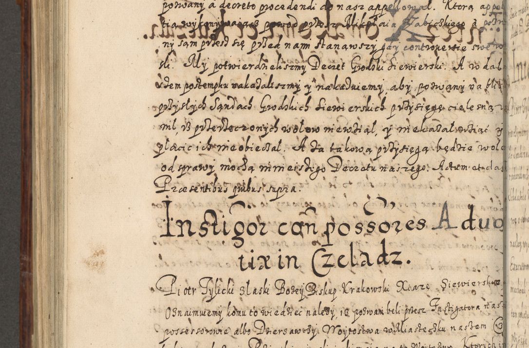 Zdjęcie nr 933 dla obiektu archiwalnego: Acta actorum causarum spiritualium, civilium, criminalium, obligationum, quiettationum, inscriptionum, cessionum, decimarum, testamentorum, Illustrissimi et Reverendissimi Domini Domini Martini Szyszkowski Dei &amp; Apostolicae Sedis gratia Episcopi Cracovienisis Ducis Severiensis in annis 1617, 1618, 1619. Tomus Primus.