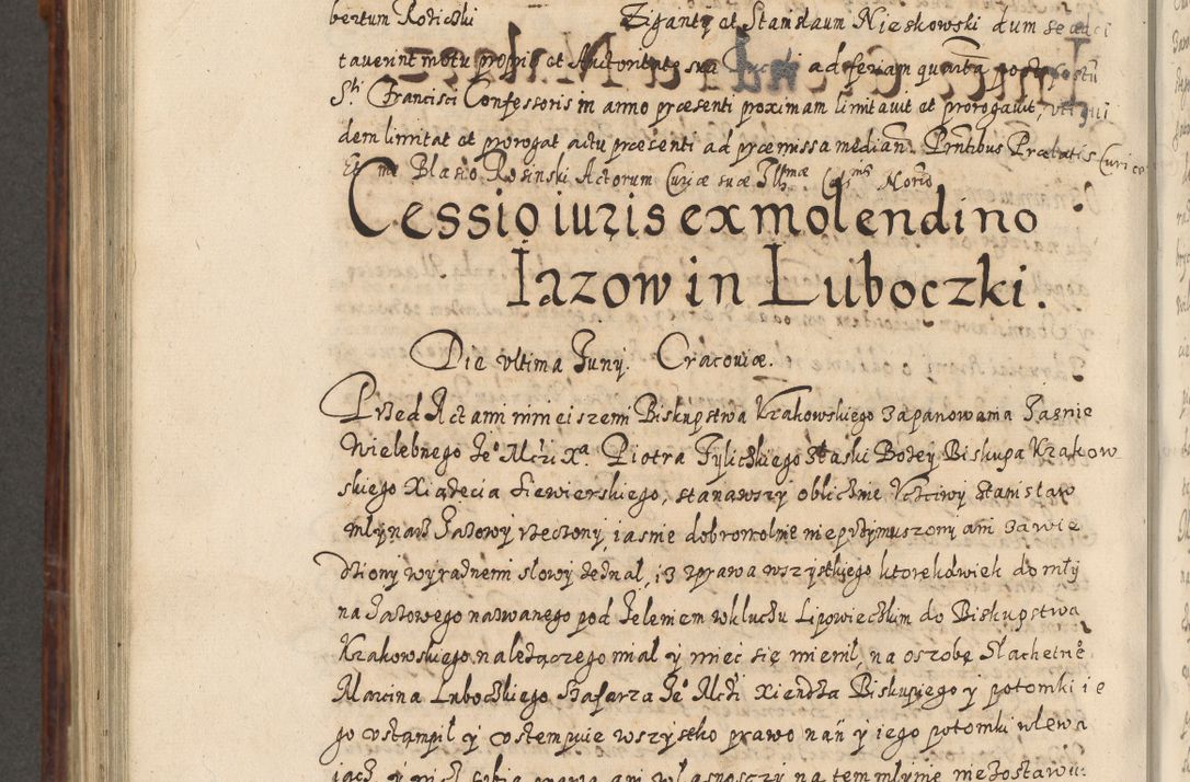 Zdjęcie nr 929 dla obiektu archiwalnego: Acta actorum causarum spiritualium, civilium, criminalium, obligationum, quiettationum, inscriptionum, cessionum, decimarum, testamentorum, Illustrissimi et Reverendissimi Domini Domini Martini Szyszkowski Dei &amp; Apostolicae Sedis gratia Episcopi Cracovienisis Ducis Severiensis in annis 1617, 1618, 1619. Tomus Primus.