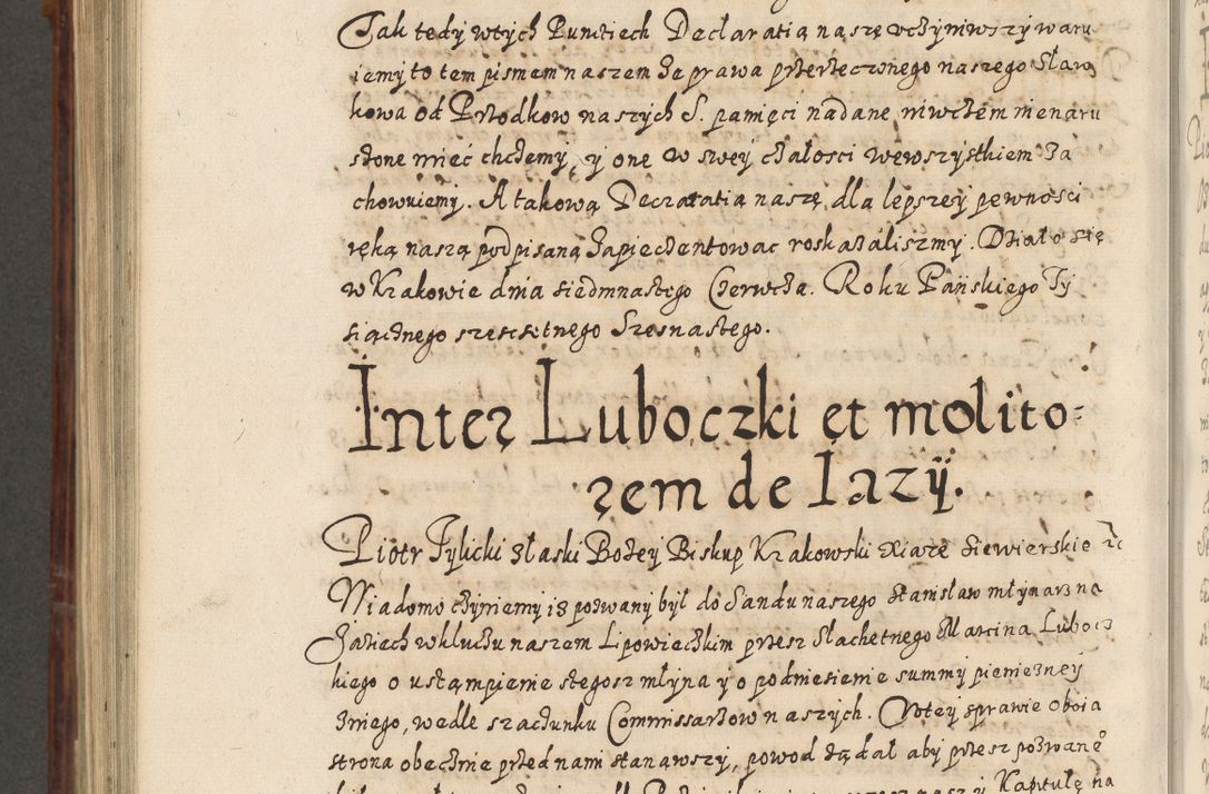 Zdjęcie nr 927 dla obiektu archiwalnego: Acta actorum causarum spiritualium, civilium, criminalium, obligationum, quiettationum, inscriptionum, cessionum, decimarum, testamentorum, Illustrissimi et Reverendissimi Domini Domini Martini Szyszkowski Dei &amp; Apostolicae Sedis gratia Episcopi Cracovienisis Ducis Severiensis in annis 1617, 1618, 1619. Tomus Primus.