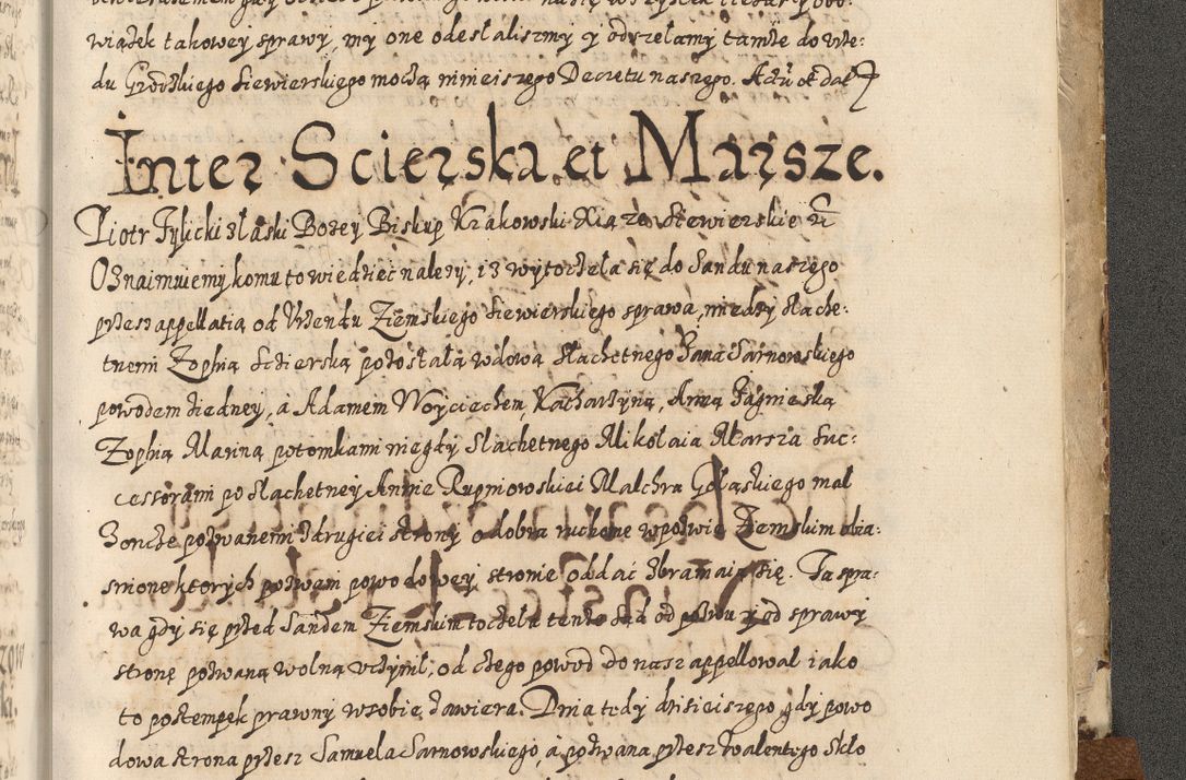 Zdjęcie nr 924 dla obiektu archiwalnego: Acta actorum causarum spiritualium, civilium, criminalium, obligationum, quiettationum, inscriptionum, cessionum, decimarum, testamentorum, Illustrissimi et Reverendissimi Domini Domini Martini Szyszkowski Dei &amp; Apostolicae Sedis gratia Episcopi Cracovienisis Ducis Severiensis in annis 1617, 1618, 1619. Tomus Primus.