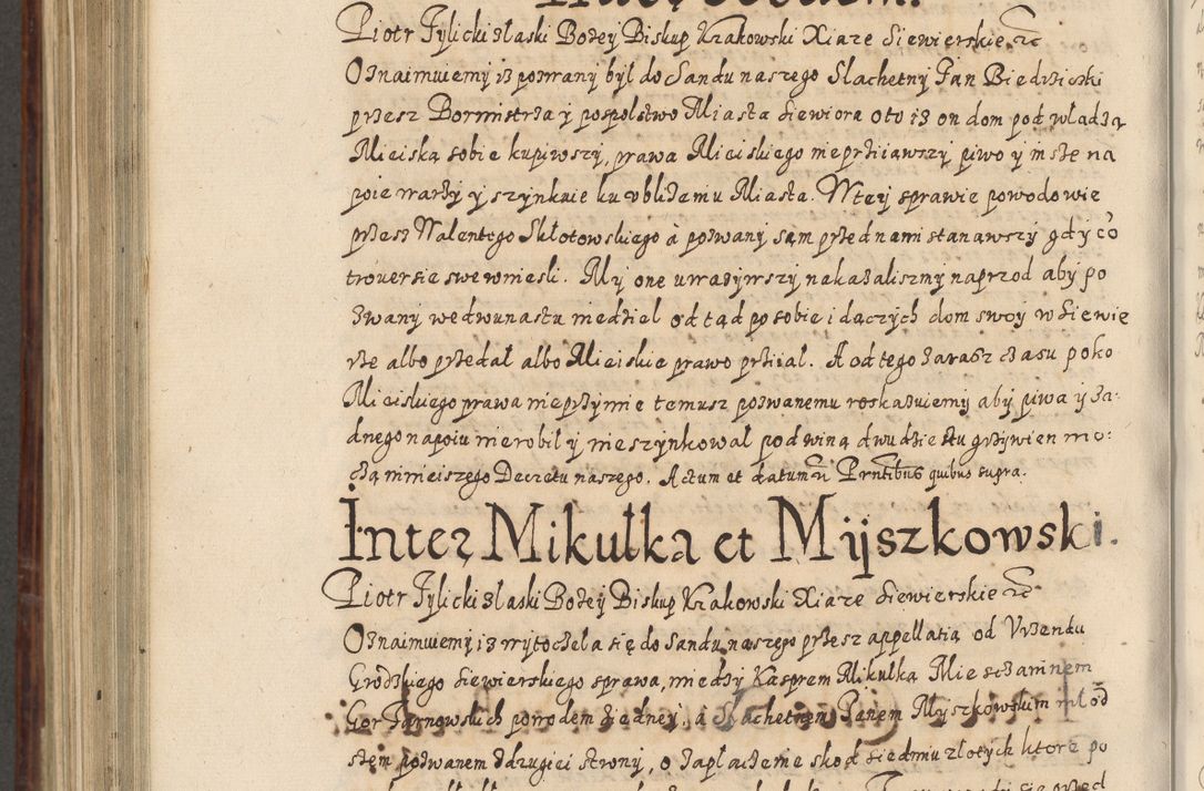 Zdjęcie nr 911 dla obiektu archiwalnego: Acta actorum causarum spiritualium, civilium, criminalium, obligationum, quiettationum, inscriptionum, cessionum, decimarum, testamentorum, Illustrissimi et Reverendissimi Domini Domini Martini Szyszkowski Dei &amp; Apostolicae Sedis gratia Episcopi Cracovienisis Ducis Severiensis in annis 1617, 1618, 1619. Tomus Primus.