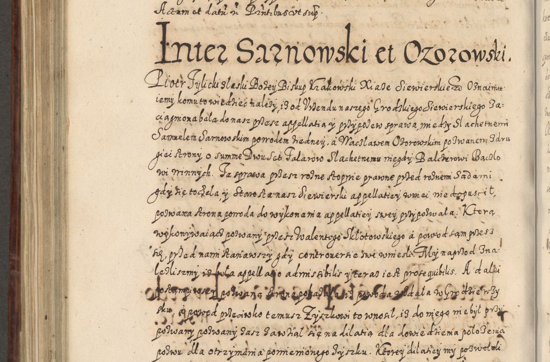 Zdjęcie nr 909 dla obiektu archiwalnego: Acta actorum causarum spiritualium, civilium, criminalium, obligationum, quiettationum, inscriptionum, cessionum, decimarum, testamentorum, Illustrissimi et Reverendissimi Domini Domini Martini Szyszkowski Dei &amp; Apostolicae Sedis gratia Episcopi Cracovienisis Ducis Severiensis in annis 1617, 1618, 1619. Tomus Primus.