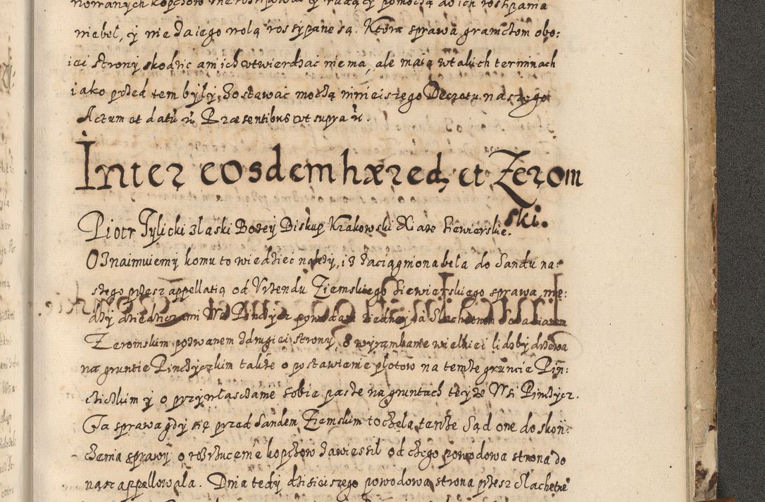 Zdjęcie nr 902 dla obiektu archiwalnego: Acta actorum causarum spiritualium, civilium, criminalium, obligationum, quiettationum, inscriptionum, cessionum, decimarum, testamentorum, Illustrissimi et Reverendissimi Domini Domini Martini Szyszkowski Dei &amp; Apostolicae Sedis gratia Episcopi Cracovienisis Ducis Severiensis in annis 1617, 1618, 1619. Tomus Primus.