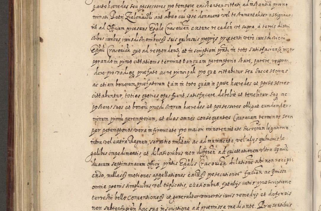 Zdjęcie nr 897 dla obiektu archiwalnego: Acta actorum causarum spiritualium, civilium, criminalium, obligationum, quiettationum, inscriptionum, cessionum, decimarum, testamentorum, Illustrissimi et Reverendissimi Domini Domini Martini Szyszkowski Dei &amp; Apostolicae Sedis gratia Episcopi Cracovienisis Ducis Severiensis in annis 1617, 1618, 1619. Tomus Primus.