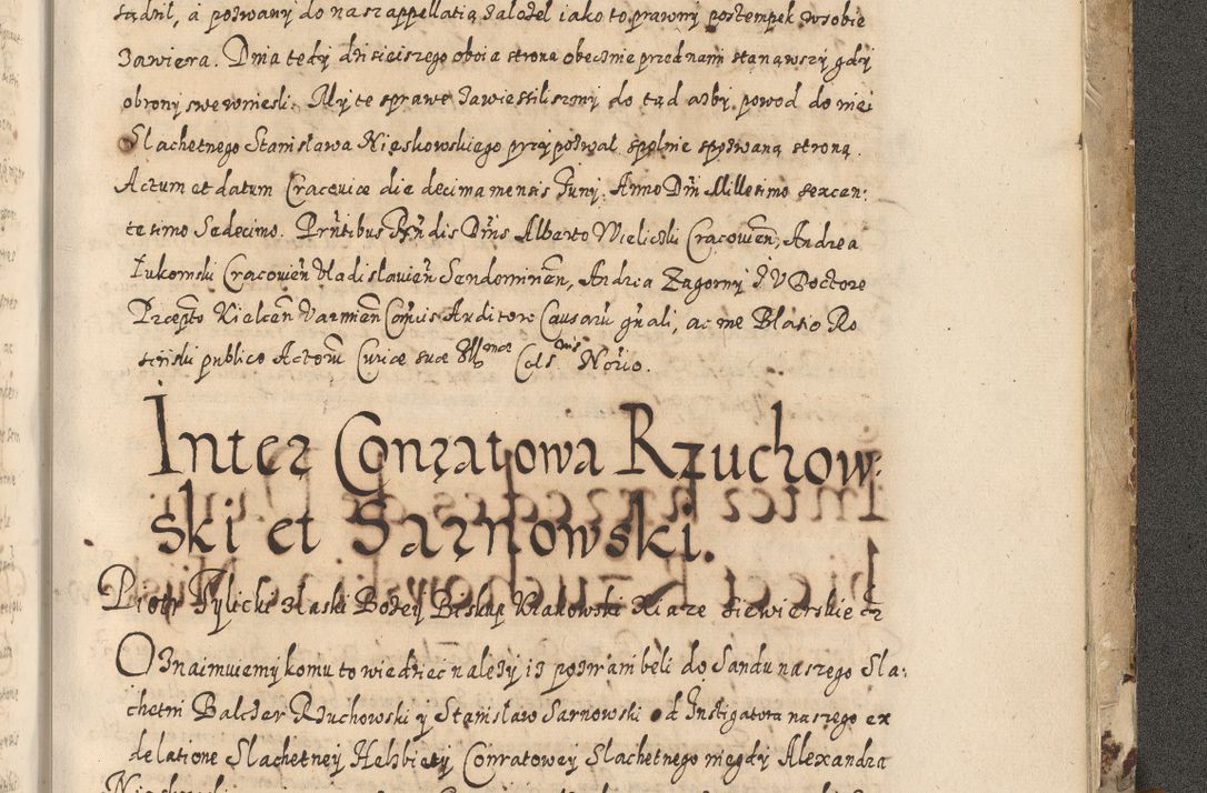 Zdjęcie nr 898 dla obiektu archiwalnego: Acta actorum causarum spiritualium, civilium, criminalium, obligationum, quiettationum, inscriptionum, cessionum, decimarum, testamentorum, Illustrissimi et Reverendissimi Domini Domini Martini Szyszkowski Dei &amp; Apostolicae Sedis gratia Episcopi Cracovienisis Ducis Severiensis in annis 1617, 1618, 1619. Tomus Primus.