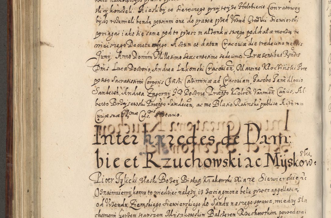 Zdjęcie nr 899 dla obiektu archiwalnego: Acta actorum causarum spiritualium, civilium, criminalium, obligationum, quiettationum, inscriptionum, cessionum, decimarum, testamentorum, Illustrissimi et Reverendissimi Domini Domini Martini Szyszkowski Dei &amp; Apostolicae Sedis gratia Episcopi Cracovienisis Ducis Severiensis in annis 1617, 1618, 1619. Tomus Primus.