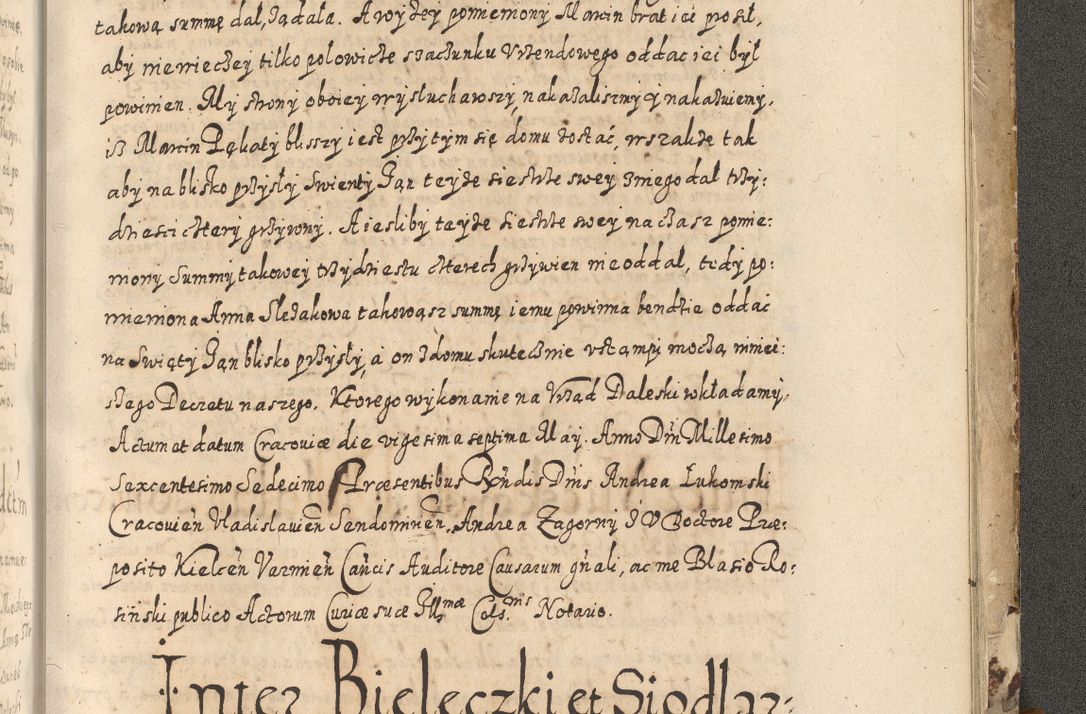 Zdjęcie nr 890 dla obiektu archiwalnego: Acta actorum causarum spiritualium, civilium, criminalium, obligationum, quiettationum, inscriptionum, cessionum, decimarum, testamentorum, Illustrissimi et Reverendissimi Domini Domini Martini Szyszkowski Dei &amp; Apostolicae Sedis gratia Episcopi Cracovienisis Ducis Severiensis in annis 1617, 1618, 1619. Tomus Primus.