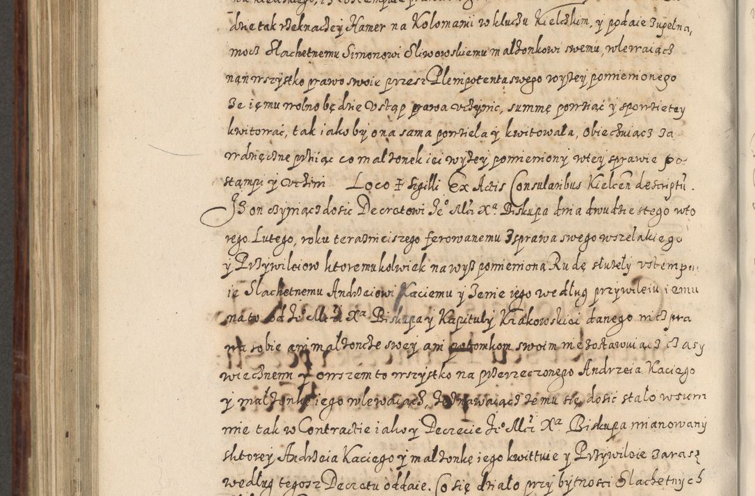Zdjęcie nr 893 dla obiektu archiwalnego: Acta actorum causarum spiritualium, civilium, criminalium, obligationum, quiettationum, inscriptionum, cessionum, decimarum, testamentorum, Illustrissimi et Reverendissimi Domini Domini Martini Szyszkowski Dei &amp; Apostolicae Sedis gratia Episcopi Cracovienisis Ducis Severiensis in annis 1617, 1618, 1619. Tomus Primus.