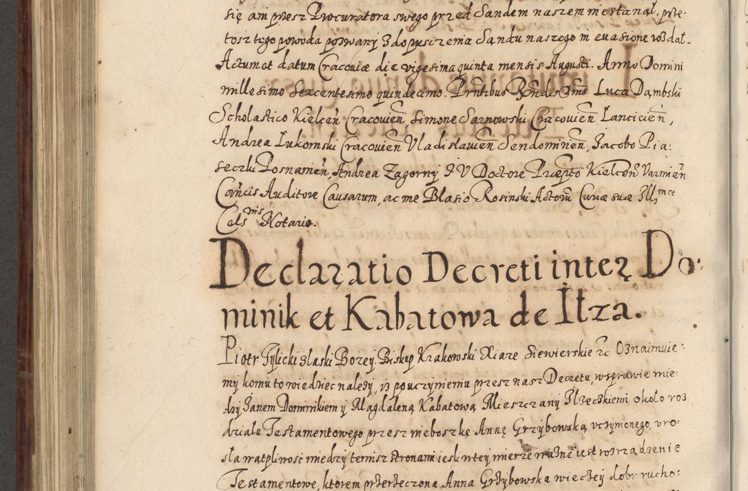 Zdjęcie nr 879 dla obiektu archiwalnego: Acta actorum causarum spiritualium, civilium, criminalium, obligationum, quiettationum, inscriptionum, cessionum, decimarum, testamentorum, Illustrissimi et Reverendissimi Domini Domini Martini Szyszkowski Dei &amp; Apostolicae Sedis gratia Episcopi Cracovienisis Ducis Severiensis in annis 1617, 1618, 1619. Tomus Primus.