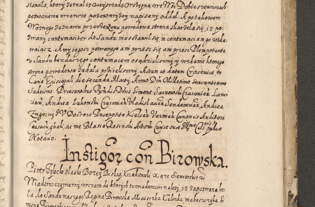 Zdjęcie nr 872 dla obiektu archiwalnego: Acta actorum causarum spiritualium, civilium, criminalium, obligationum, quiettationum, inscriptionum, cessionum, decimarum, testamentorum, Illustrissimi et Reverendissimi Domini Domini Martini Szyszkowski Dei &amp; Apostolicae Sedis gratia Episcopi Cracovienisis Ducis Severiensis in annis 1617, 1618, 1619. Tomus Primus.