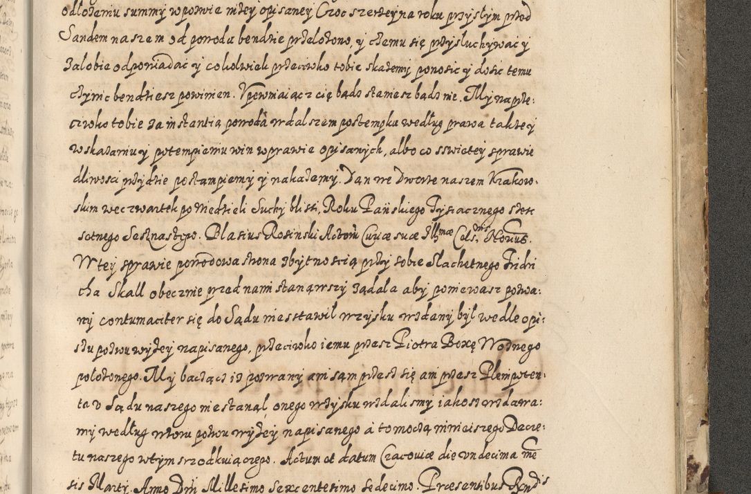 Zdjęcie nr 874 dla obiektu archiwalnego: Acta actorum causarum spiritualium, civilium, criminalium, obligationum, quiettationum, inscriptionum, cessionum, decimarum, testamentorum, Illustrissimi et Reverendissimi Domini Domini Martini Szyszkowski Dei &amp; Apostolicae Sedis gratia Episcopi Cracovienisis Ducis Severiensis in annis 1617, 1618, 1619. Tomus Primus.