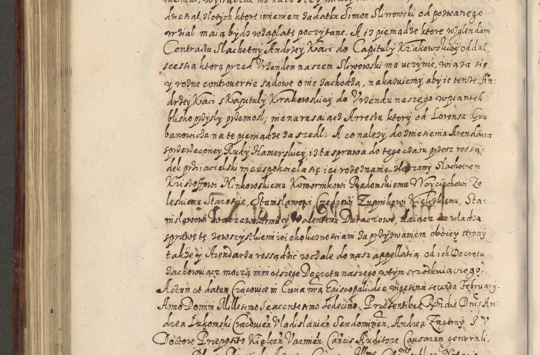 Zdjęcie nr 869 dla obiektu archiwalnego: Acta actorum causarum spiritualium, civilium, criminalium, obligationum, quiettationum, inscriptionum, cessionum, decimarum, testamentorum, Illustrissimi et Reverendissimi Domini Domini Martini Szyszkowski Dei &amp; Apostolicae Sedis gratia Episcopi Cracovienisis Ducis Severiensis in annis 1617, 1618, 1619. Tomus Primus.