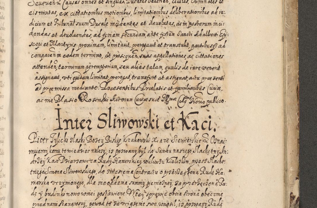 Zdjęcie nr 868 dla obiektu archiwalnego: Acta actorum causarum spiritualium, civilium, criminalium, obligationum, quiettationum, inscriptionum, cessionum, decimarum, testamentorum, Illustrissimi et Reverendissimi Domini Domini Martini Szyszkowski Dei &amp; Apostolicae Sedis gratia Episcopi Cracovienisis Ducis Severiensis in annis 1617, 1618, 1619. Tomus Primus.