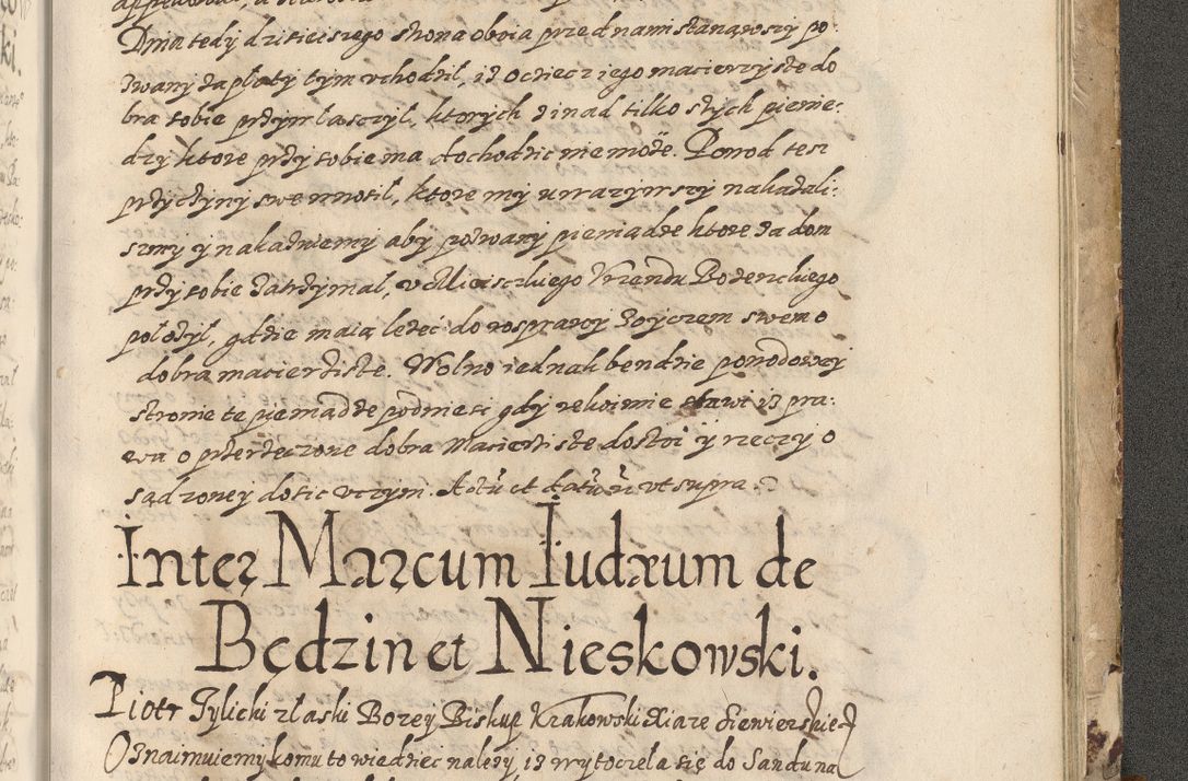 Zdjęcie nr 864 dla obiektu archiwalnego: Acta actorum causarum spiritualium, civilium, criminalium, obligationum, quiettationum, inscriptionum, cessionum, decimarum, testamentorum, Illustrissimi et Reverendissimi Domini Domini Martini Szyszkowski Dei &amp; Apostolicae Sedis gratia Episcopi Cracovienisis Ducis Severiensis in annis 1617, 1618, 1619. Tomus Primus.