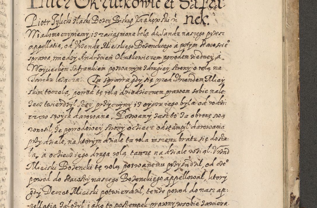 Zdjęcie nr 858 dla obiektu archiwalnego: Acta actorum causarum spiritualium, civilium, criminalium, obligationum, quiettationum, inscriptionum, cessionum, decimarum, testamentorum, Illustrissimi et Reverendissimi Domini Domini Martini Szyszkowski Dei &amp; Apostolicae Sedis gratia Episcopi Cracovienisis Ducis Severiensis in annis 1617, 1618, 1619. Tomus Primus.