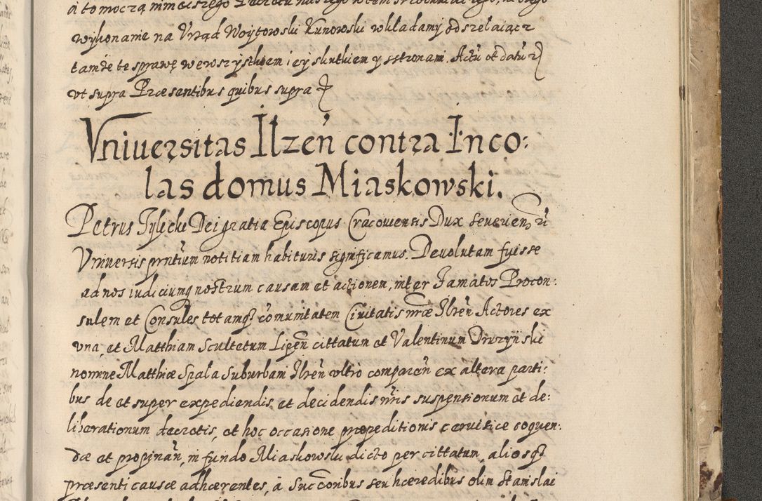 Zdjęcie nr 850 dla obiektu archiwalnego: Acta actorum causarum spiritualium, civilium, criminalium, obligationum, quiettationum, inscriptionum, cessionum, decimarum, testamentorum, Illustrissimi et Reverendissimi Domini Domini Martini Szyszkowski Dei &amp; Apostolicae Sedis gratia Episcopi Cracovienisis Ducis Severiensis in annis 1617, 1618, 1619. Tomus Primus.