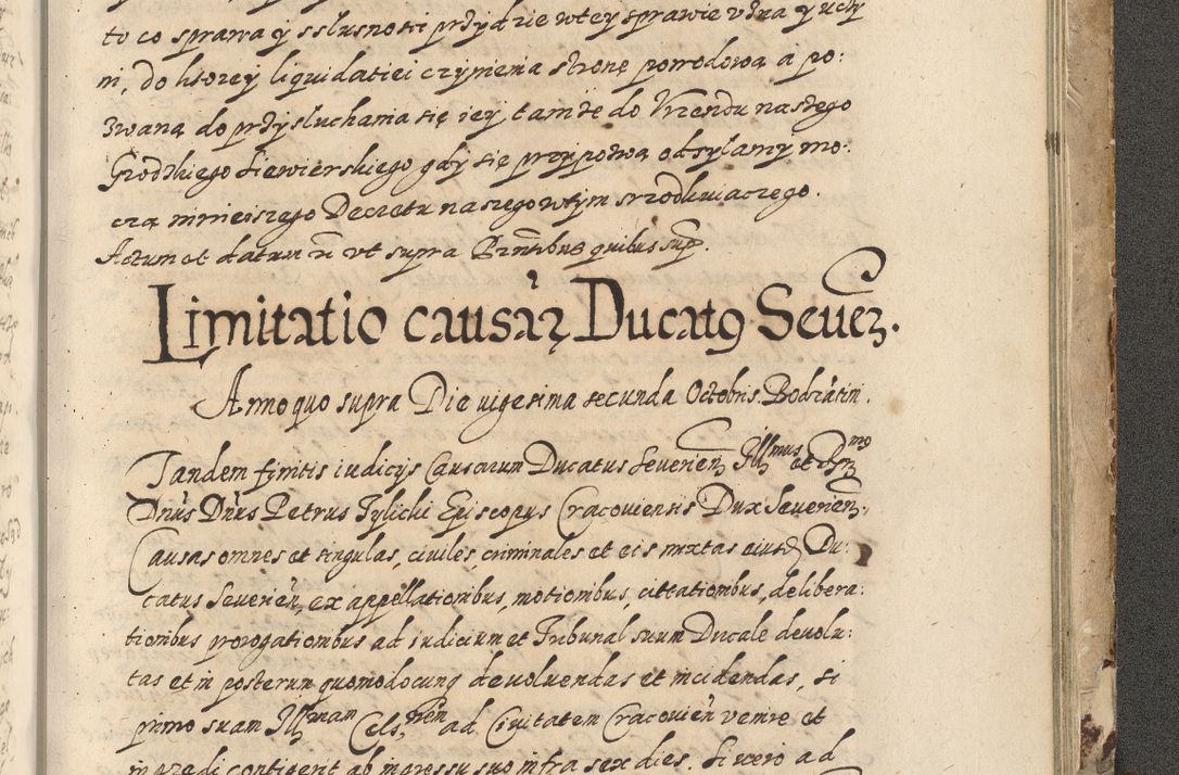 Zdjęcie nr 836 dla obiektu archiwalnego: Acta actorum causarum spiritualium, civilium, criminalium, obligationum, quiettationum, inscriptionum, cessionum, decimarum, testamentorum, Illustrissimi et Reverendissimi Domini Domini Martini Szyszkowski Dei &amp; Apostolicae Sedis gratia Episcopi Cracovienisis Ducis Severiensis in annis 1617, 1618, 1619. Tomus Primus.