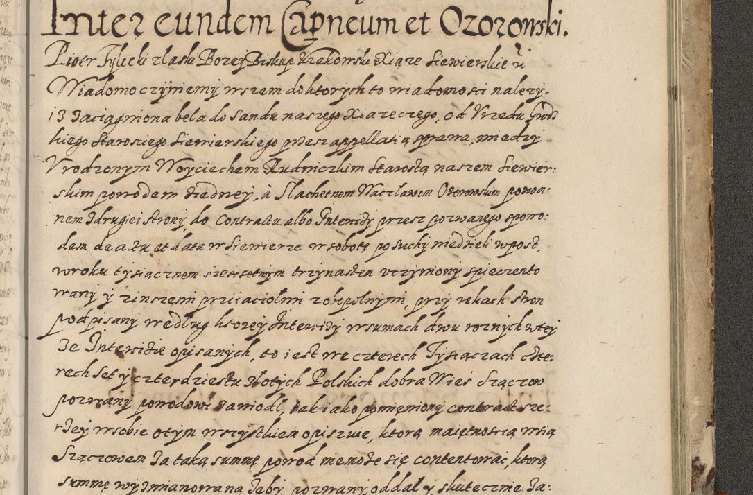 Zdjęcie nr 816 dla obiektu archiwalnego: Acta actorum causarum spiritualium, civilium, criminalium, obligationum, quiettationum, inscriptionum, cessionum, decimarum, testamentorum, Illustrissimi et Reverendissimi Domini Domini Martini Szyszkowski Dei &amp; Apostolicae Sedis gratia Episcopi Cracovienisis Ducis Severiensis in annis 1617, 1618, 1619. Tomus Primus.