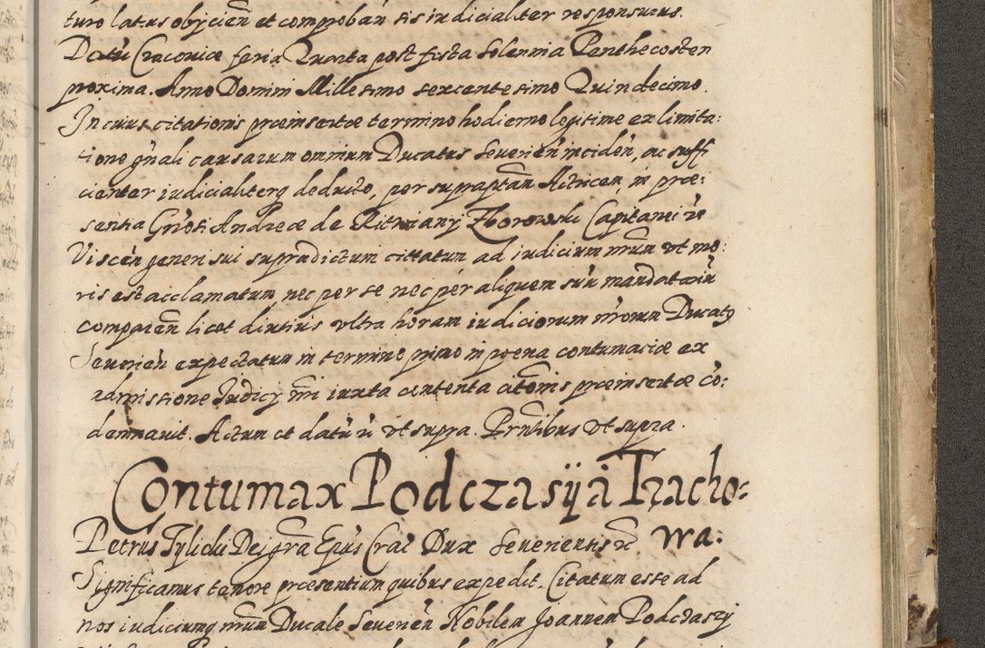 Zdjęcie nr 812 dla obiektu archiwalnego: Acta actorum causarum spiritualium, civilium, criminalium, obligationum, quiettationum, inscriptionum, cessionum, decimarum, testamentorum, Illustrissimi et Reverendissimi Domini Domini Martini Szyszkowski Dei &amp; Apostolicae Sedis gratia Episcopi Cracovienisis Ducis Severiensis in annis 1617, 1618, 1619. Tomus Primus.