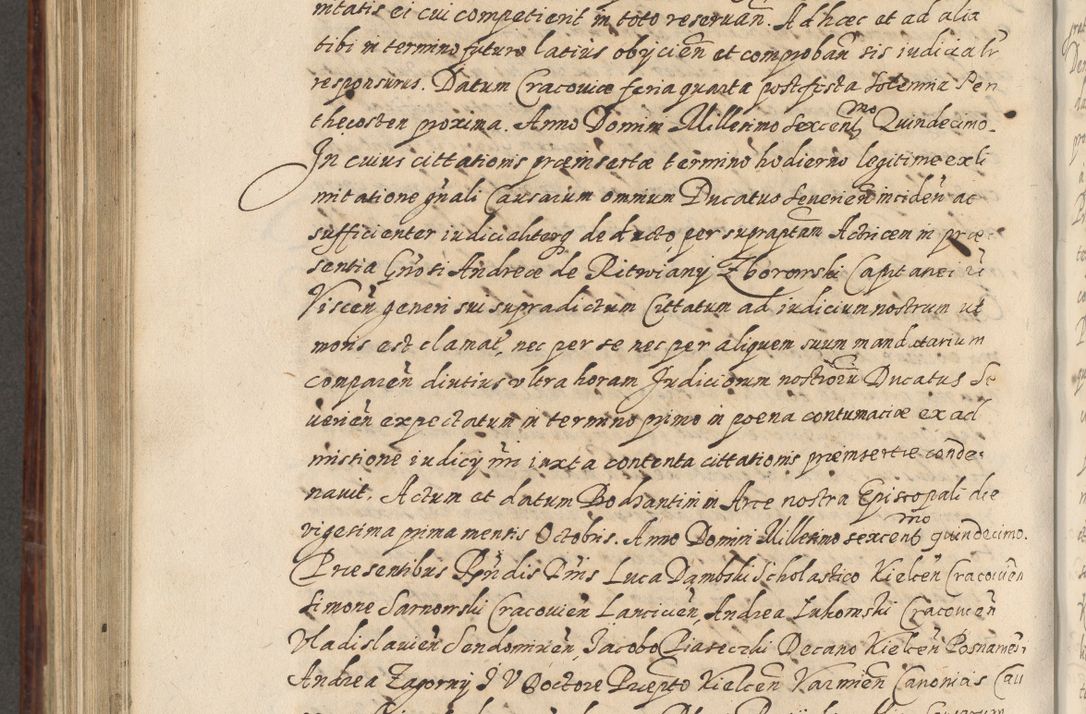 Zdjęcie nr 803 dla obiektu archiwalnego: Acta actorum causarum spiritualium, civilium, criminalium, obligationum, quiettationum, inscriptionum, cessionum, decimarum, testamentorum, Illustrissimi et Reverendissimi Domini Domini Martini Szyszkowski Dei &amp; Apostolicae Sedis gratia Episcopi Cracovienisis Ducis Severiensis in annis 1617, 1618, 1619. Tomus Primus.