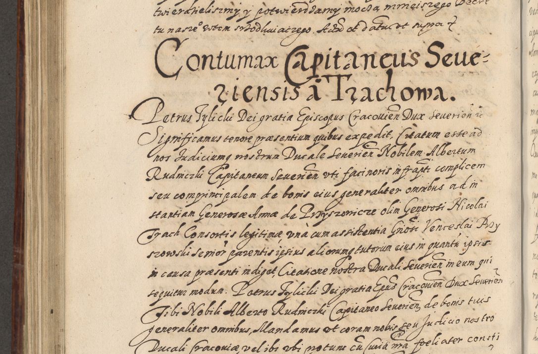 Zdjęcie nr 801 dla obiektu archiwalnego: Acta actorum causarum spiritualium, civilium, criminalium, obligationum, quiettationum, inscriptionum, cessionum, decimarum, testamentorum, Illustrissimi et Reverendissimi Domini Domini Martini Szyszkowski Dei &amp; Apostolicae Sedis gratia Episcopi Cracovienisis Ducis Severiensis in annis 1617, 1618, 1619. Tomus Primus.
