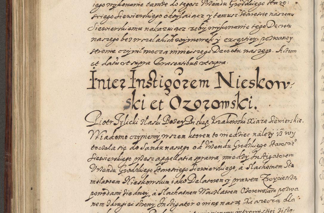 Zdjęcie nr 797 dla obiektu archiwalnego: Acta actorum causarum spiritualium, civilium, criminalium, obligationum, quiettationum, inscriptionum, cessionum, decimarum, testamentorum, Illustrissimi et Reverendissimi Domini Domini Martini Szyszkowski Dei &amp; Apostolicae Sedis gratia Episcopi Cracovienisis Ducis Severiensis in annis 1617, 1618, 1619. Tomus Primus.