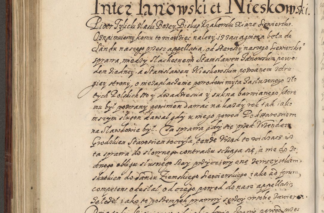 Zdjęcie nr 799 dla obiektu archiwalnego: Acta actorum causarum spiritualium, civilium, criminalium, obligationum, quiettationum, inscriptionum, cessionum, decimarum, testamentorum, Illustrissimi et Reverendissimi Domini Domini Martini Szyszkowski Dei &amp; Apostolicae Sedis gratia Episcopi Cracovienisis Ducis Severiensis in annis 1617, 1618, 1619. Tomus Primus.
