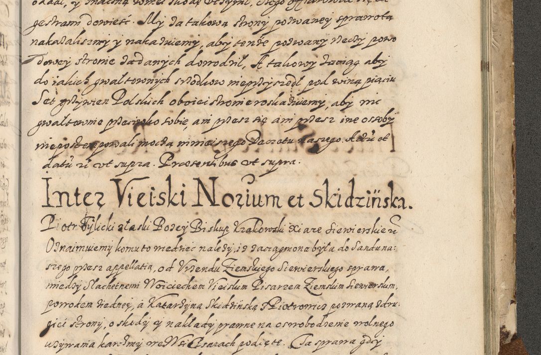 Zdjęcie nr 792 dla obiektu archiwalnego: Acta actorum causarum spiritualium, civilium, criminalium, obligationum, quiettationum, inscriptionum, cessionum, decimarum, testamentorum, Illustrissimi et Reverendissimi Domini Domini Martini Szyszkowski Dei &amp; Apostolicae Sedis gratia Episcopi Cracovienisis Ducis Severiensis in annis 1617, 1618, 1619. Tomus Primus.