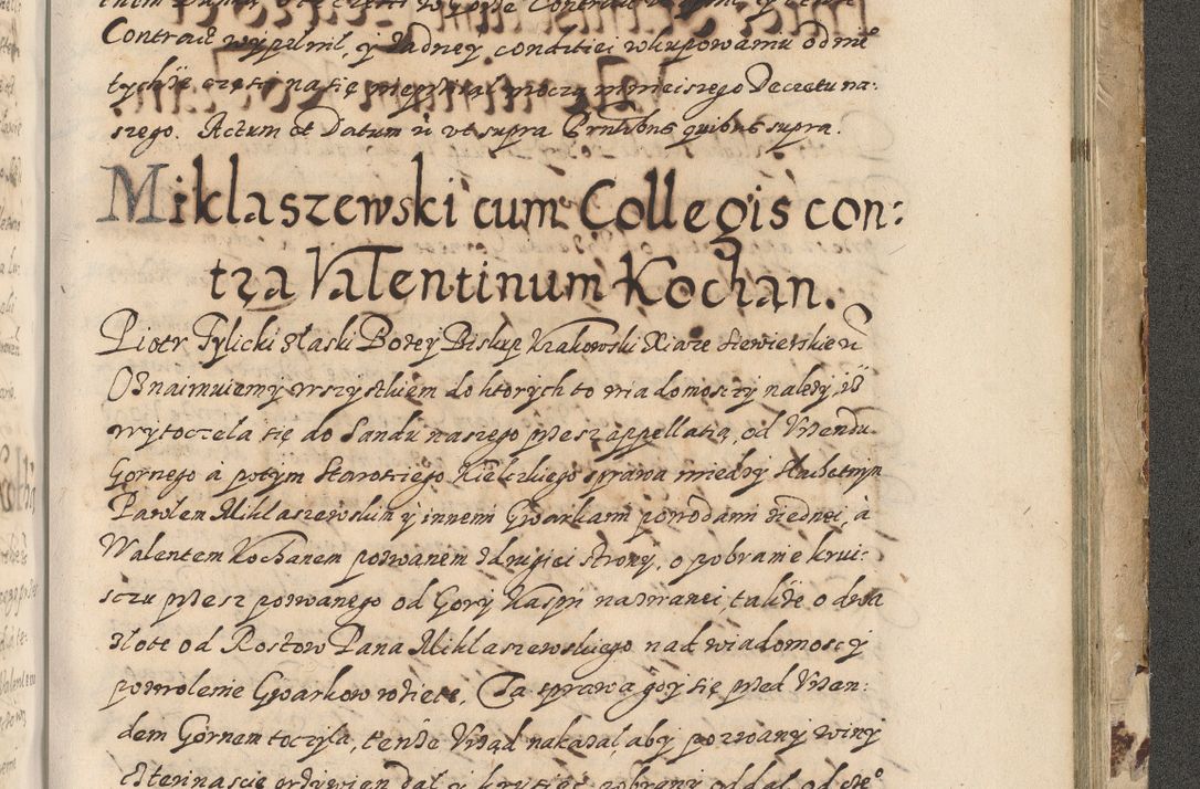 Zdjęcie nr 790 dla obiektu archiwalnego: Acta actorum causarum spiritualium, civilium, criminalium, obligationum, quiettationum, inscriptionum, cessionum, decimarum, testamentorum, Illustrissimi et Reverendissimi Domini Domini Martini Szyszkowski Dei &amp; Apostolicae Sedis gratia Episcopi Cracovienisis Ducis Severiensis in annis 1617, 1618, 1619. Tomus Primus.
