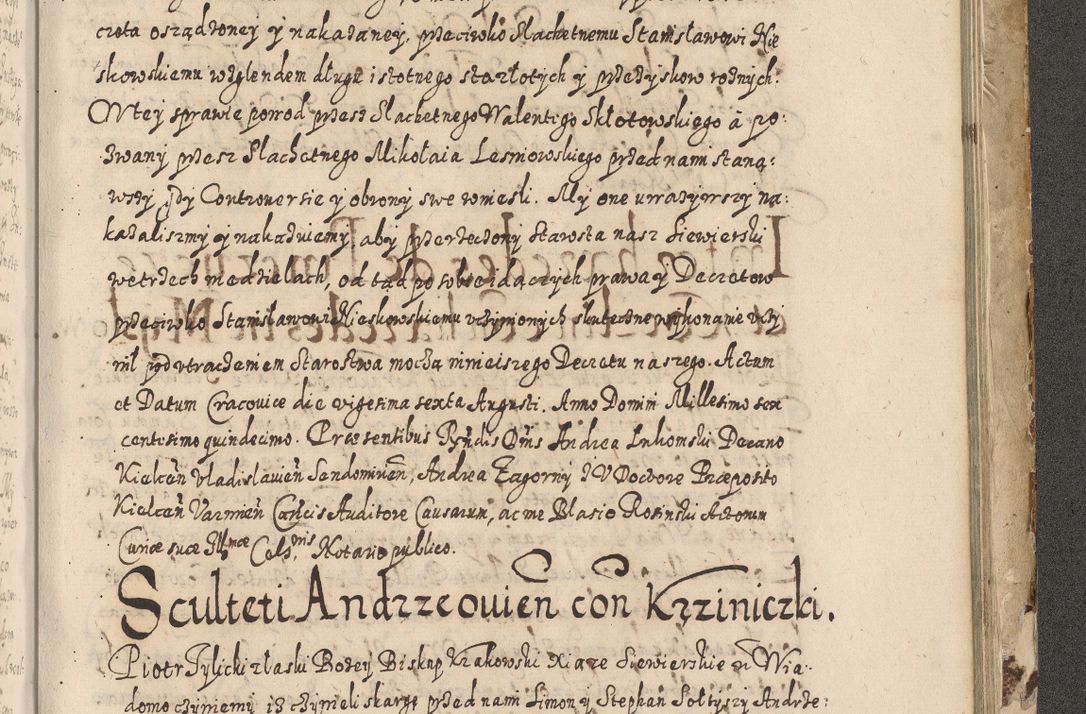 Zdjęcie nr 782 dla obiektu archiwalnego: Acta actorum causarum spiritualium, civilium, criminalium, obligationum, quiettationum, inscriptionum, cessionum, decimarum, testamentorum, Illustrissimi et Reverendissimi Domini Domini Martini Szyszkowski Dei &amp; Apostolicae Sedis gratia Episcopi Cracovienisis Ducis Severiensis in annis 1617, 1618, 1619. Tomus Primus.
