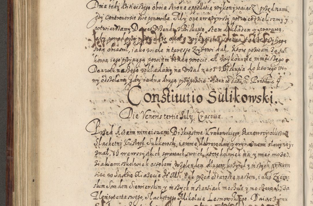 Zdjęcie nr 777 dla obiektu archiwalnego: Acta actorum causarum spiritualium, civilium, criminalium, obligationum, quiettationum, inscriptionum, cessionum, decimarum, testamentorum, Illustrissimi et Reverendissimi Domini Domini Martini Szyszkowski Dei &amp; Apostolicae Sedis gratia Episcopi Cracovienisis Ducis Severiensis in annis 1617, 1618, 1619. Tomus Primus.