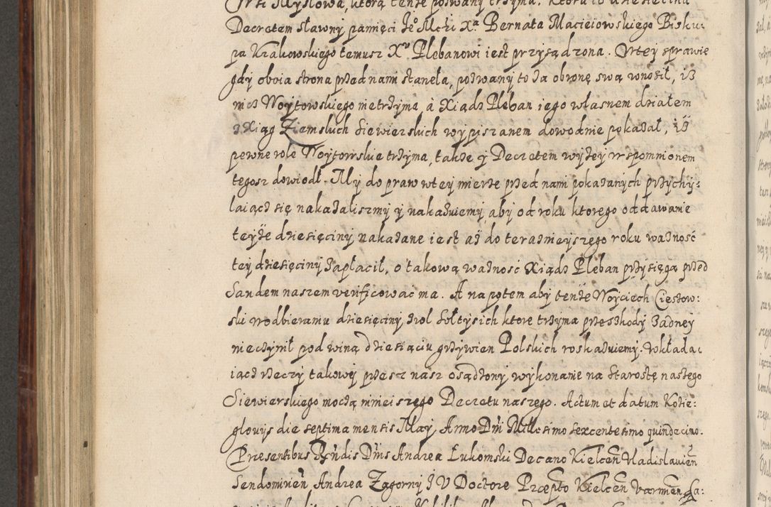 Zdjęcie nr 761 dla obiektu archiwalnego: Acta actorum causarum spiritualium, civilium, criminalium, obligationum, quiettationum, inscriptionum, cessionum, decimarum, testamentorum, Illustrissimi et Reverendissimi Domini Domini Martini Szyszkowski Dei &amp; Apostolicae Sedis gratia Episcopi Cracovienisis Ducis Severiensis in annis 1617, 1618, 1619. Tomus Primus.