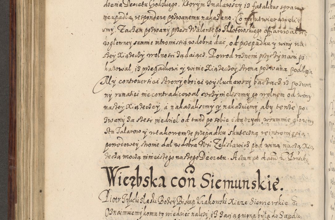 Zdjęcie nr 745 dla obiektu archiwalnego: Acta actorum causarum spiritualium, civilium, criminalium, obligationum, quiettationum, inscriptionum, cessionum, decimarum, testamentorum, Illustrissimi et Reverendissimi Domini Domini Martini Szyszkowski Dei &amp; Apostolicae Sedis gratia Episcopi Cracovienisis Ducis Severiensis in annis 1617, 1618, 1619. Tomus Primus.