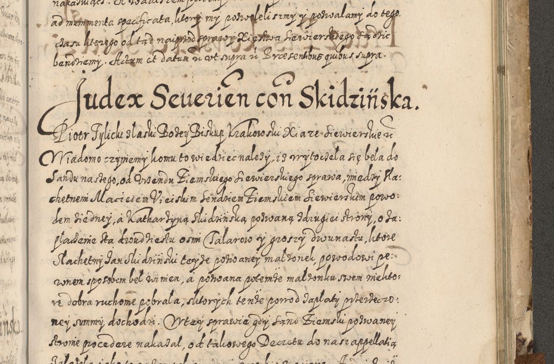 Zdjęcie nr 740 dla obiektu archiwalnego: Acta actorum causarum spiritualium, civilium, criminalium, obligationum, quiettationum, inscriptionum, cessionum, decimarum, testamentorum, Illustrissimi et Reverendissimi Domini Domini Martini Szyszkowski Dei &amp; Apostolicae Sedis gratia Episcopi Cracovienisis Ducis Severiensis in annis 1617, 1618, 1619. Tomus Primus.