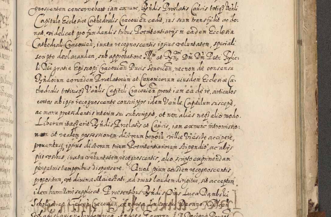 Zdjęcie nr 736 dla obiektu archiwalnego: Acta actorum causarum spiritualium, civilium, criminalium, obligationum, quiettationum, inscriptionum, cessionum, decimarum, testamentorum, Illustrissimi et Reverendissimi Domini Domini Martini Szyszkowski Dei &amp; Apostolicae Sedis gratia Episcopi Cracovienisis Ducis Severiensis in annis 1617, 1618, 1619. Tomus Primus.