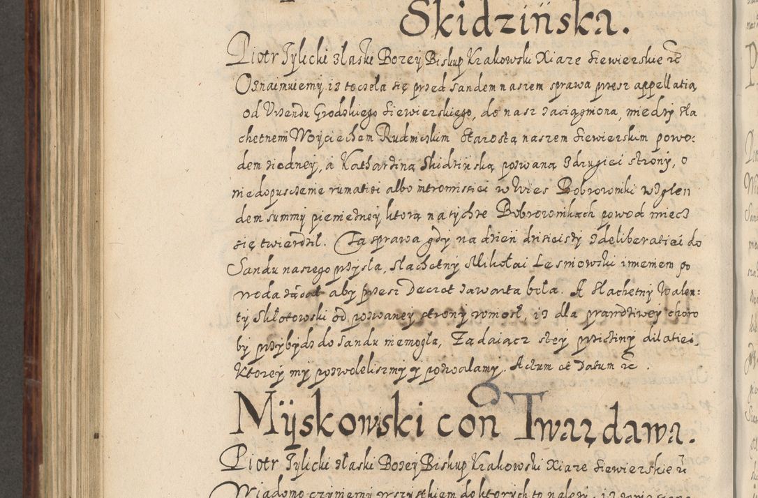 Zdjęcie nr 725 dla obiektu archiwalnego: Acta actorum causarum spiritualium, civilium, criminalium, obligationum, quiettationum, inscriptionum, cessionum, decimarum, testamentorum, Illustrissimi et Reverendissimi Domini Domini Martini Szyszkowski Dei &amp; Apostolicae Sedis gratia Episcopi Cracovienisis Ducis Severiensis in annis 1617, 1618, 1619. Tomus Primus.
