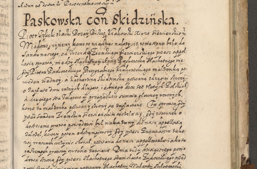 Zdjęcie nr 722 dla obiektu archiwalnego: Acta actorum causarum spiritualium, civilium, criminalium, obligationum, quiettationum, inscriptionum, cessionum, decimarum, testamentorum, Illustrissimi et Reverendissimi Domini Domini Martini Szyszkowski Dei &amp; Apostolicae Sedis gratia Episcopi Cracovienisis Ducis Severiensis in annis 1617, 1618, 1619. Tomus Primus.