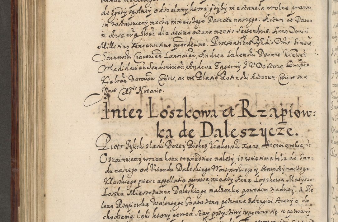 Zdjęcie nr 715 dla obiektu archiwalnego: Acta actorum causarum spiritualium, civilium, criminalium, obligationum, quiettationum, inscriptionum, cessionum, decimarum, testamentorum, Illustrissimi et Reverendissimi Domini Domini Martini Szyszkowski Dei &amp; Apostolicae Sedis gratia Episcopi Cracovienisis Ducis Severiensis in annis 1617, 1618, 1619. Tomus Primus.