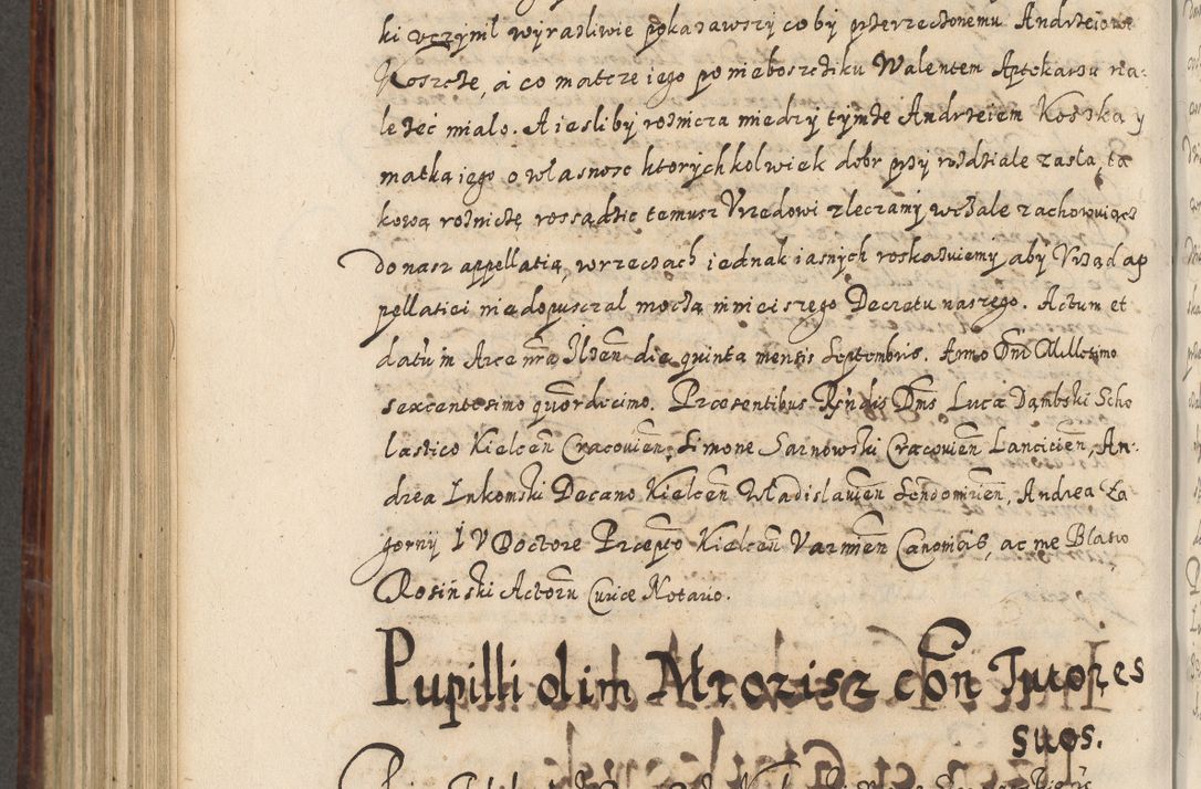 Zdjęcie nr 707 dla obiektu archiwalnego: Acta actorum causarum spiritualium, civilium, criminalium, obligationum, quiettationum, inscriptionum, cessionum, decimarum, testamentorum, Illustrissimi et Reverendissimi Domini Domini Martini Szyszkowski Dei &amp; Apostolicae Sedis gratia Episcopi Cracovienisis Ducis Severiensis in annis 1617, 1618, 1619. Tomus Primus.