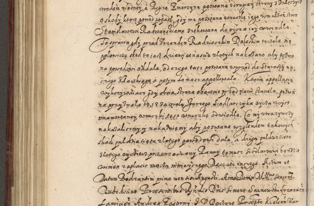 Zdjęcie nr 703 dla obiektu archiwalnego: Acta actorum causarum spiritualium, civilium, criminalium, obligationum, quiettationum, inscriptionum, cessionum, decimarum, testamentorum, Illustrissimi et Reverendissimi Domini Domini Martini Szyszkowski Dei &amp; Apostolicae Sedis gratia Episcopi Cracovienisis Ducis Severiensis in annis 1617, 1618, 1619. Tomus Primus.