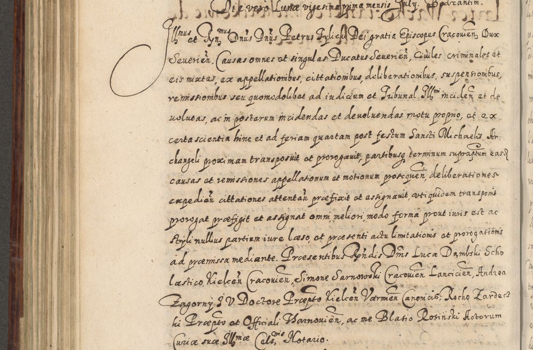 Zdjęcie nr 701 dla obiektu archiwalnego: Acta actorum causarum spiritualium, civilium, criminalium, obligationum, quiettationum, inscriptionum, cessionum, decimarum, testamentorum, Illustrissimi et Reverendissimi Domini Domini Martini Szyszkowski Dei &amp; Apostolicae Sedis gratia Episcopi Cracovienisis Ducis Severiensis in annis 1617, 1618, 1619. Tomus Primus.