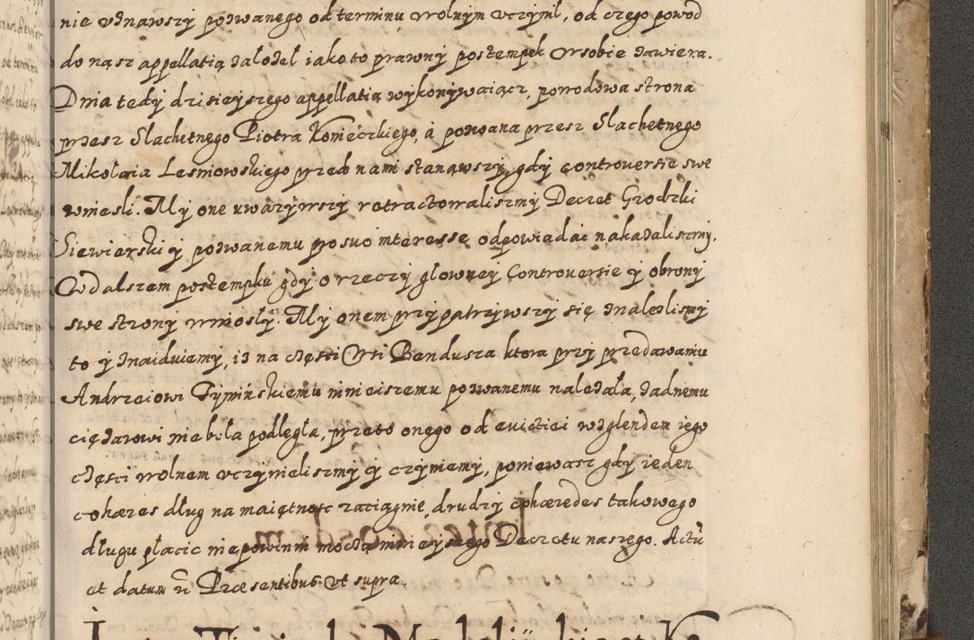 Zdjęcie nr 692 dla obiektu archiwalnego: Acta actorum causarum spiritualium, civilium, criminalium, obligationum, quiettationum, inscriptionum, cessionum, decimarum, testamentorum, Illustrissimi et Reverendissimi Domini Domini Martini Szyszkowski Dei &amp; Apostolicae Sedis gratia Episcopi Cracovienisis Ducis Severiensis in annis 1617, 1618, 1619. Tomus Primus.